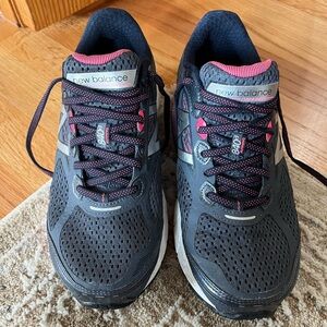 New Balance Women's Dark Gray and Pink Athletic Shoes